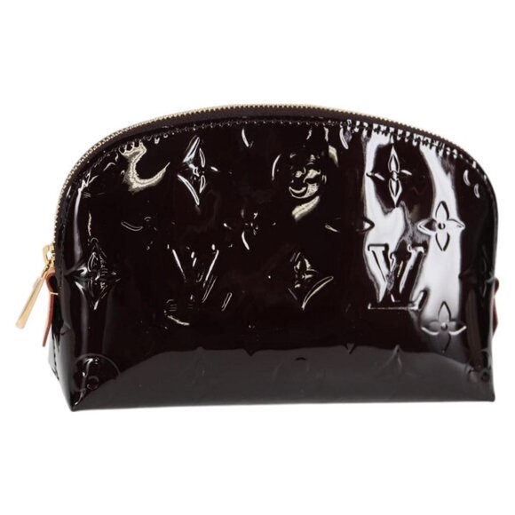 LOUIS VUITTON Monogram Vernis Pochette Cosmetic PM Amarante M91495 Auth 126489M - Picture 1 of 16